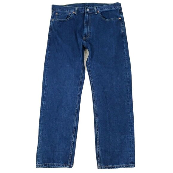 Levi's 505 ~Men's Size 36/30~ Blue Denim REGULAR Fit Straight Leg Jeans Cotton. - Picture 6 of 12